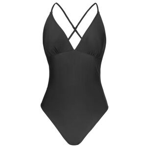 Cupshe Womens Kasey Cutout Back One Piece Swimsuit Black Size L